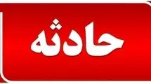 سقوط کامیون در تهران به دلیل فرو ریختن آب‌انبار