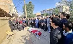 تشییع پیکر صابر کاظمی در زادگاهش آق‌قلا/ بدرقه قهرمان در میان اندوه مردم
