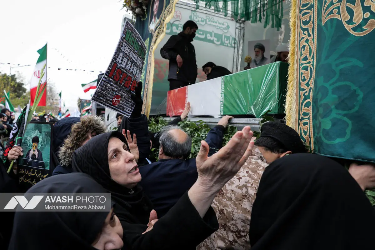 مراسم تشییع پیکر شهدای جنایات اخیر صهیونی - آمریکایی _۱