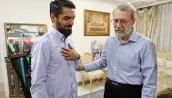 دیدار علی لاریجانی با خانواده شهید ربانی 