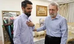 دیدار علی لاریجانی با خانواده شهید ربانی 