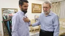 دیدار علی لاریجانی با خانواده شهید ربانی 