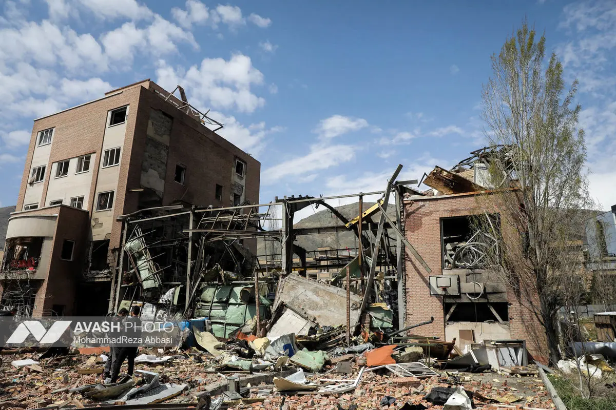 آثار حملات هوایی به دانشگاه شهید بهشتی ایران