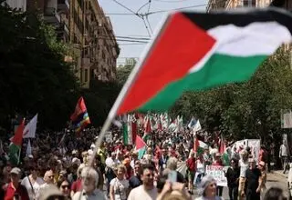 راهپیمایی جهانی حامی غزه با حضور فعالانی از ۳۲ کشور آغاز شد
