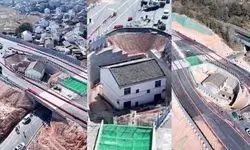 لجبازی مرد دیوانه، خانه‌اش را در محاصره بزرگراه قرار داد