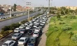 ترافیک سنگین در محورهای خروجی استان مازندران+تصویر