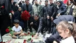 حضور جامعه ورزش در مراسم وداع با شهدای حملات رژیم صهیونیستی