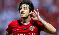 تبریک سردار آزمون به هواداران تراکتور با قلب آبی