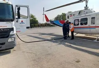 جابجایی بیماری سکته قلبی با بالگرد اورژانس