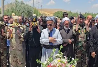 پیکر شهید ماردین احدی در سقز تشییع و به خاک سپرده شد