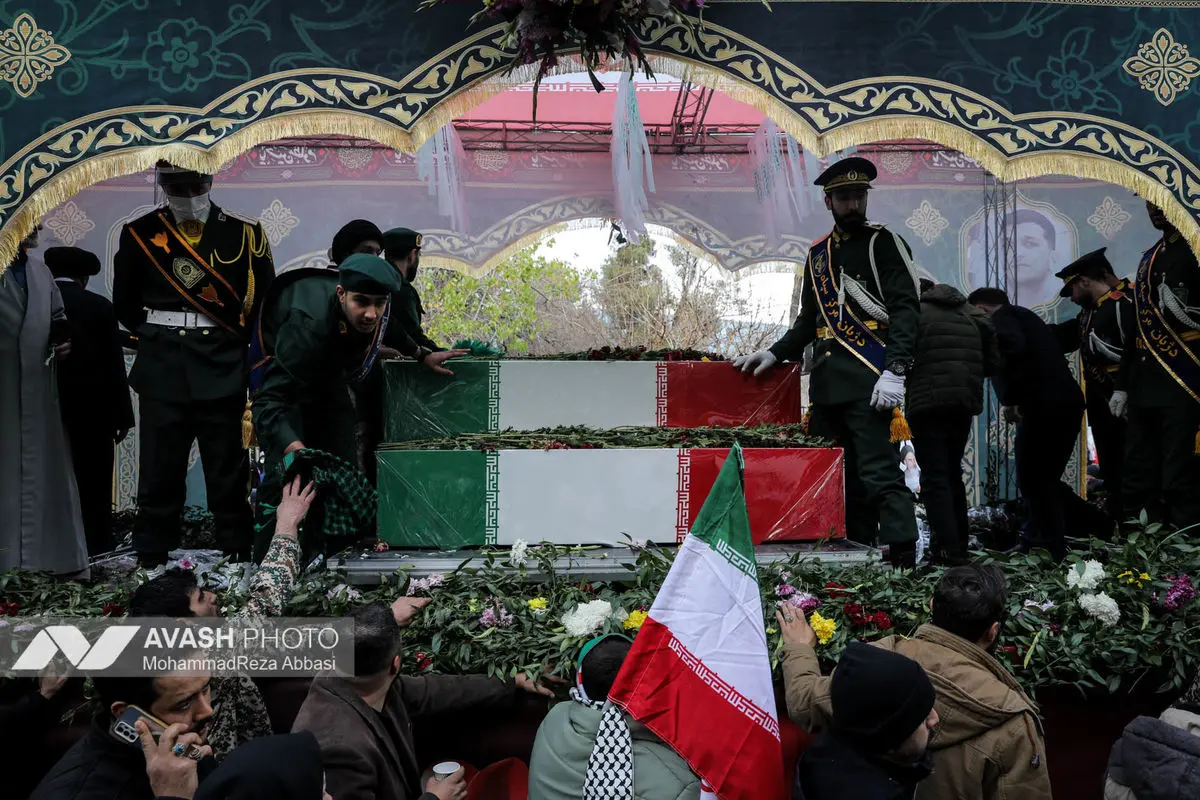 مراسم تشییع پیکر شهدای جنایات اخیر صهیونی - آمریکایی _۱