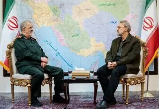 دیدار لاریجانی با فرمانده کل سپاه پاسداران