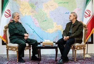 دیدار لاریجانی با فرمانده کل سپاه پاسداران