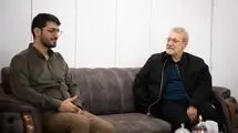 لاریجانی با خانواده شهید حاجی‌زاده دیدار کرد