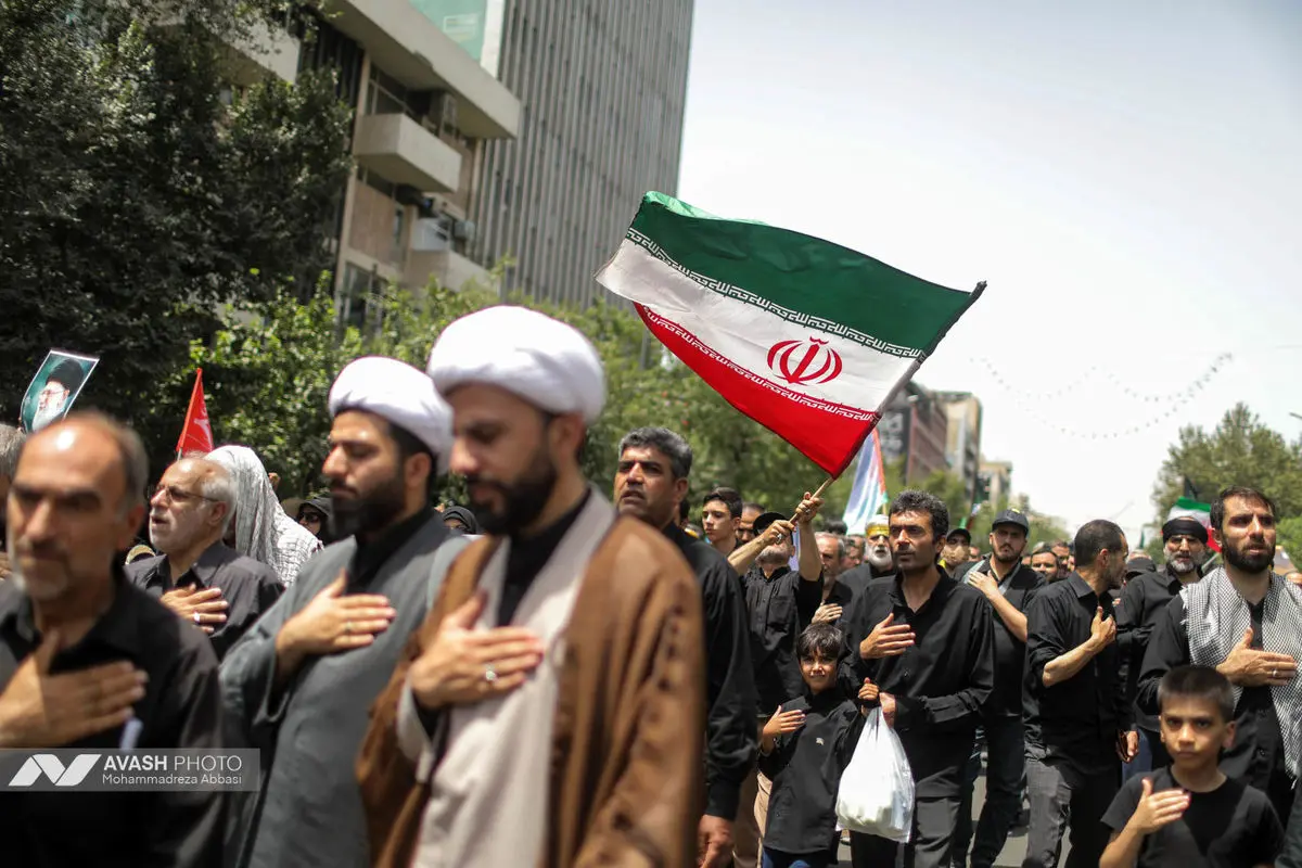 دسته عزاداری مردمی دانشجویی ظهر تاسوعا در تهران