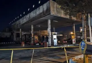 انفجار شبانه ترسناک و مهیب یک پمپ + عکس