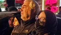 عکس: ابراهیم حاتمی کیا در راهپیمایی خودجوش مردم 