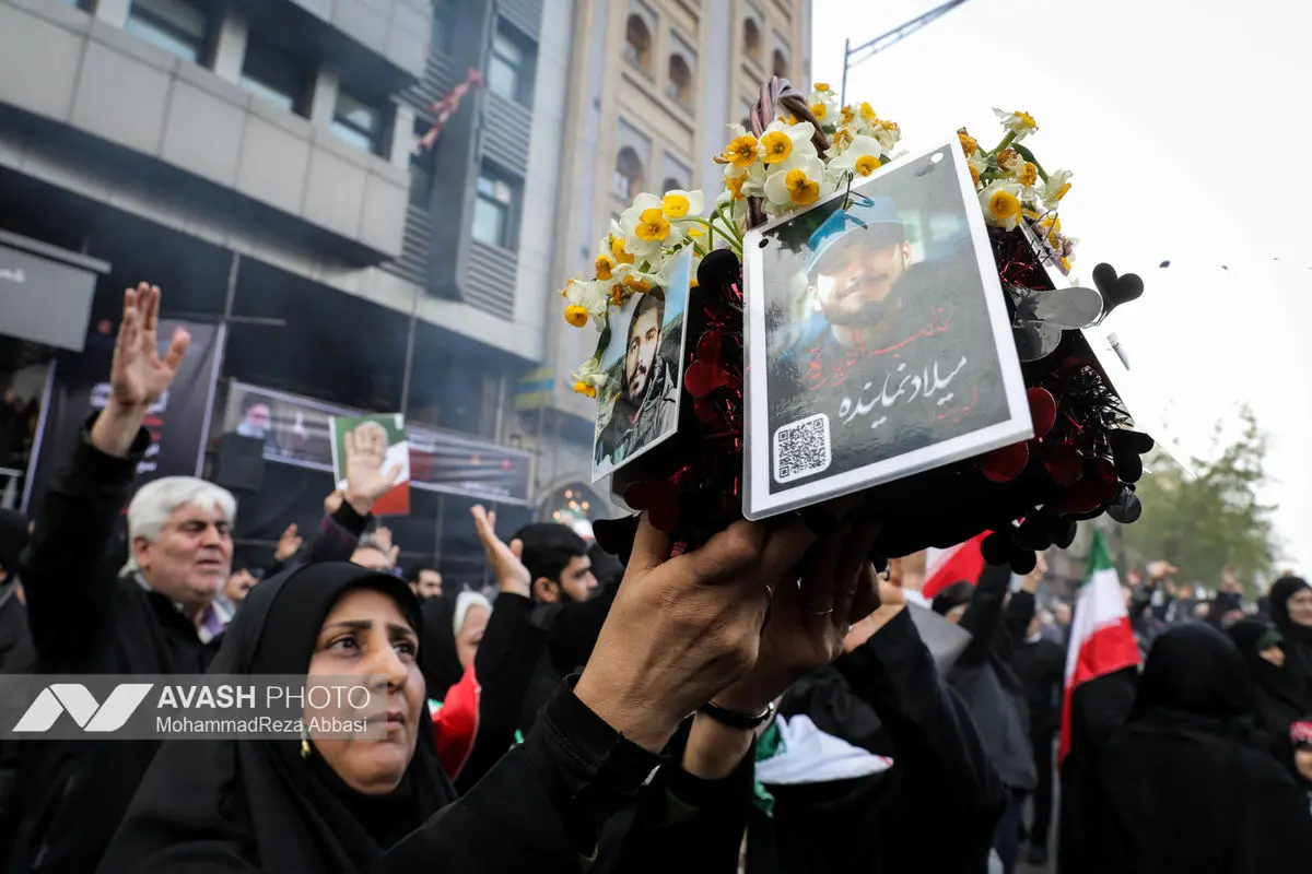 مراسم تشییع پیکر شهدای جنایات اخیر صهیونی - آمریکایی _۱