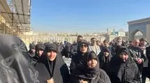 پیکر مرحومه اشرف بروجردی به خاک سپرده شد + عکس 