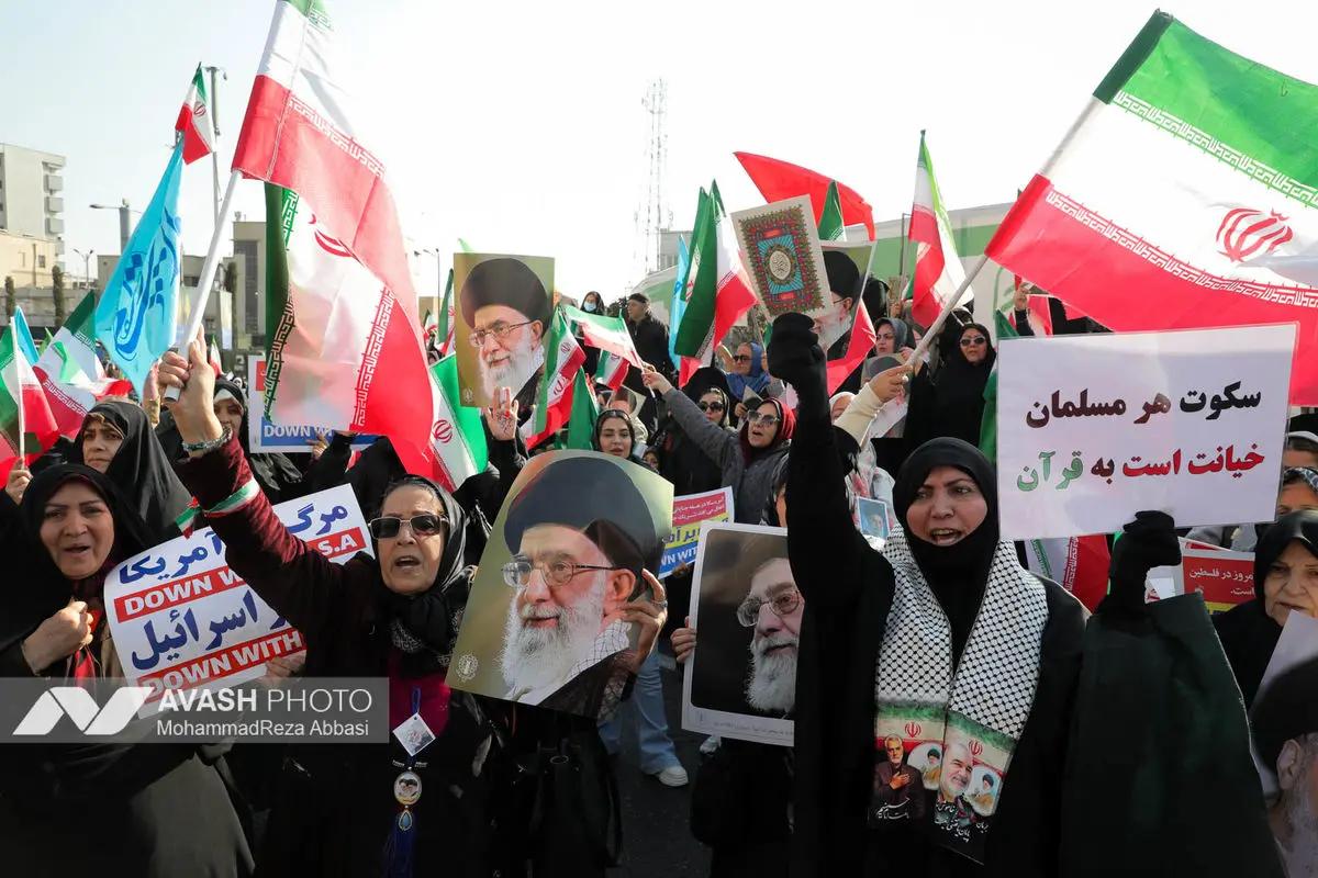 راهپیمایی محکومیت اقدامات تروریستی آمریکا و رژیم صهیونیستی علیه ملت ایران - تهران