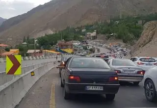 ترافیک سنگین در محور هراز و چالوس
