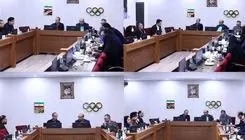 نشست تخصصی مسئولان کمیته با رؤسای بوکس، روئینگ، کشتی و ووشو