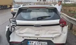 تصادف ۱۵۵ وسیله نقلیه در قزوین در پی بارش‌ باران