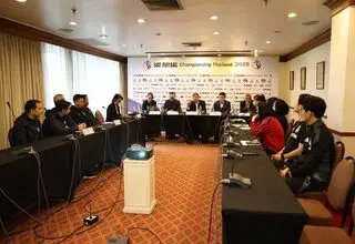 برگزاری نشست هماهنگی سرپرستان تیم‌ها در تورنمنت فوتسال بانوان تایلند