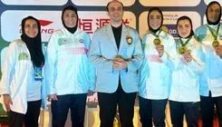 چهارمین مدال طلا بر گردن دختران ایران