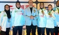 چهارمین مدال طلا بر گردن دختران ایران