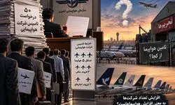 صف ۵۰ تایی تأسیس شرکت هواپیمایی/ ایرلاین روی کاغذ، آسمان بدون هواپیما