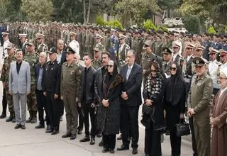 پیکر همسر شهید فلاحی تشیع شد