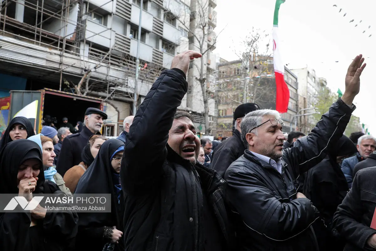 مراسم تشییع پیکر شهدای جنایات اخیر صهیونی - آمریکایی _۱