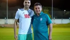 تونل افتخار برای مهدی طارمی در تمرین تیم‌ملی