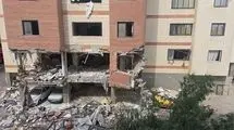 فیلم جدید از محل حادثه انفجار ساختمان مسکونی پردیسان قم