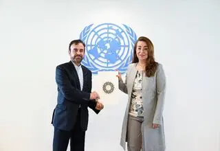 نجفی استوارنامه خود را به رئیس دفتر سازمان ملل متحد در وین تقدیم کرد