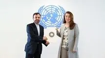 نجفی استوارنامه خود را به رئیس دفتر سازمان ملل متحد در وین تقدیم کرد