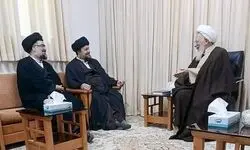 دیدار سیدحسن خمینی با آیت‌الله جوادی آملی