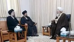 دیدار سیدحسن خمینی با آیت‌الله جوادی آملی