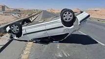 برخورد ۲ خودرو در اتوبان گرمسار ـ قم ۹ مصدوم برجا گذاشت