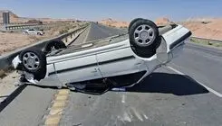 برخورد ۲ خودرو در اتوبان گرمسار ـ قم ۹ مصدوم برجا گذاشت