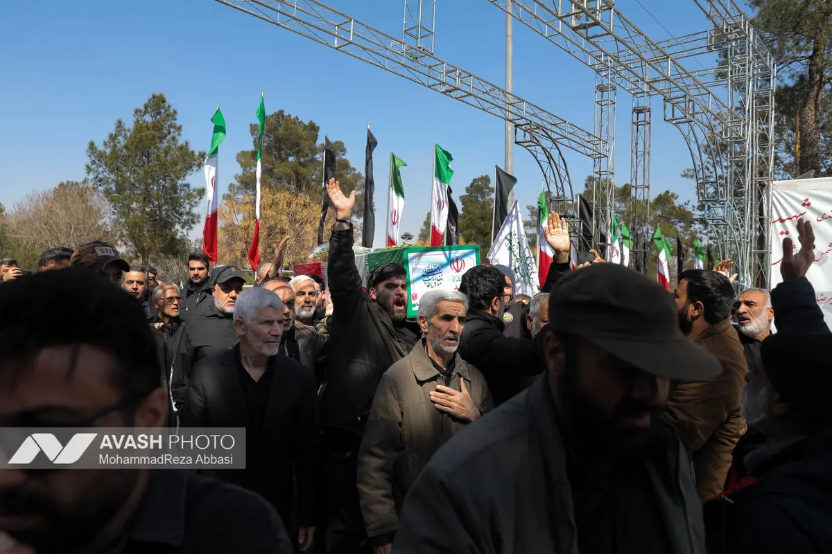 وداع با پیکر شهدای حملات صهیونی-آمریکایی