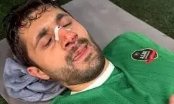 مدافع شمس آذر هم نقاب‌پوش شد+عکس