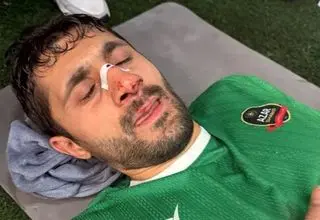 مدافع شمس آذر هم نقاب‌پوش شد+عکس