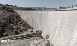 تصاویری از افزایش آب در سدکرج پس از بارندگی