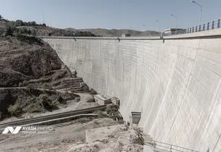 تصاویری از افزایش آب در سدکرج پس از بارندگی