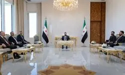 دیدار وزیر کشور ترکیه با رئیس دوره انتقالی سوریه در دمشق