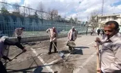 آواربرداری و تعمیرات مدارس آسیب‌دیده در حملات دشمن متجاوز آغاز شد