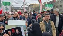 حضور رییس سازمان انرژی اتمی ایران در راهپیمایی ۲۲ بهمن