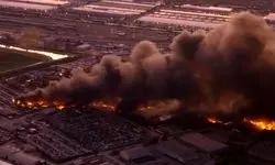 تصاویر سانحه هوایی در فرودگاهی در ایالت کنتاکی